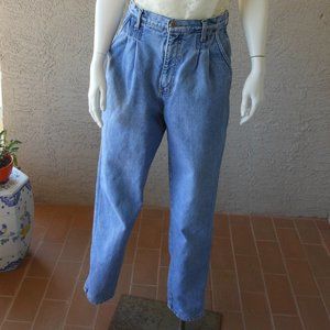 BILL BLASS 80s Pleated Front Jeans High Waist